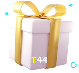 Receba seus bônus de boas-vindas no T44